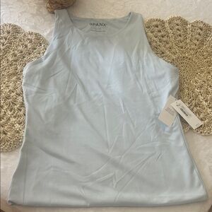 SPANX Light Blue smoothing jersey racer back Women's Tank Top